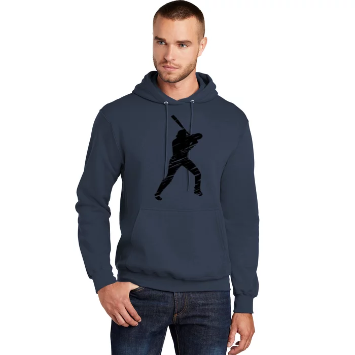 Baseball player retro lines Hoodie