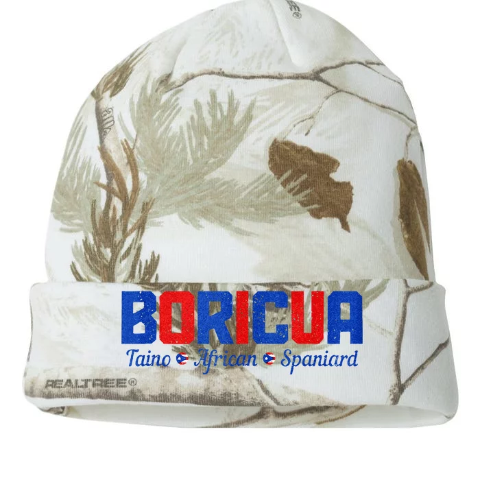 Boricua Puerto Rico Pride Puerto Rican Taino African Spanish Kati - 12in Camo Beanie