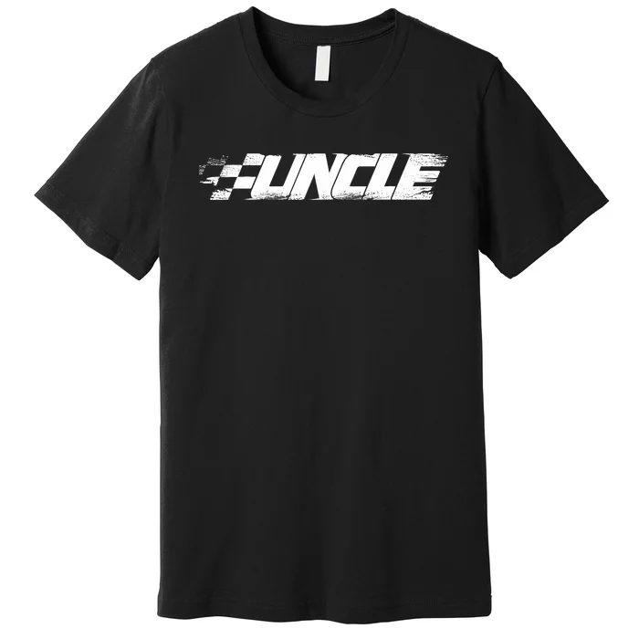 Birthday Party Racing Family Pit Crew Race Car Uncle Premium T-Shirt