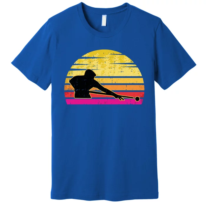 Billiards Player Retro Vintage Sports Pool Snooker Athlete Gift Premium T-Shirt