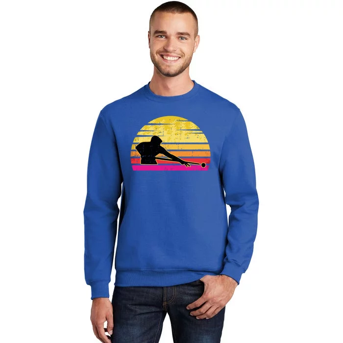 Billiards Player Retro Vintage Sports Pool Snooker Athlete Gift Tall Sweatshirt