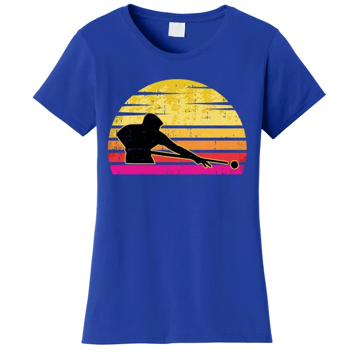 Billiards Player Retro Vintage Sports Pool Snooker Athlete Gift Women's T-Shirt