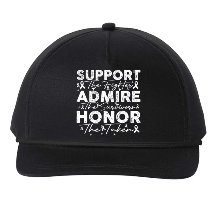 Breast Pink Support Admire Honor Breast Cancer Awareness Snapback Five-Panel Rope Hat