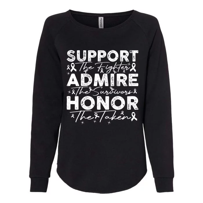 Breast Pink Support Admire Honor Breast Cancer Awareness Womens California Wash Sweatshirt