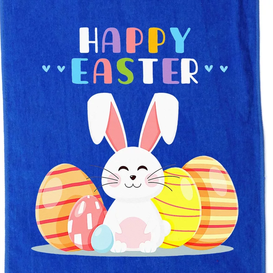 Bunny Pastel Spring Hunt Eggs Rabbit Happy Easter Day Outfit Platinum Collection Golf Towel