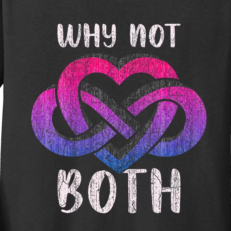 Bisexual Polyamory Symbol Why Not Both Bi Pride Kids Long Sleeve Shirt