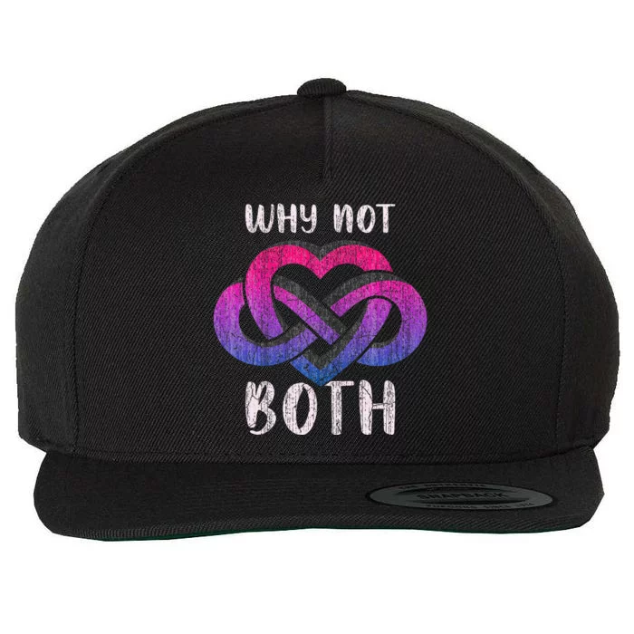 Bisexual Polyamory Symbol Why Not Both Bi Pride Wool Snapback Cap