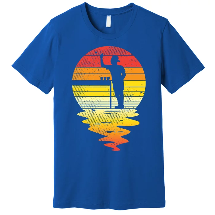 Beer Pong Sunset Retro Beirut Ing Game Gift Premium T-Shirt