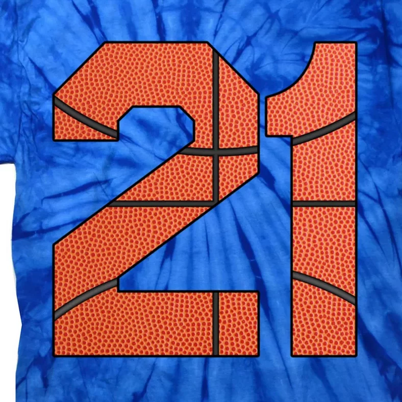 Basketball Player Supporter Number 21 Personalized Sports Cute Gift Tie-Dye T-Shirt