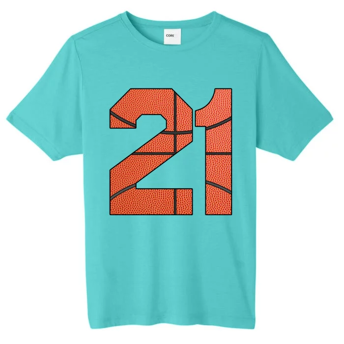 Basketball Player Supporter Number 21 Personalized Sports Cute Gift ChromaSoft Performance T-Shirt