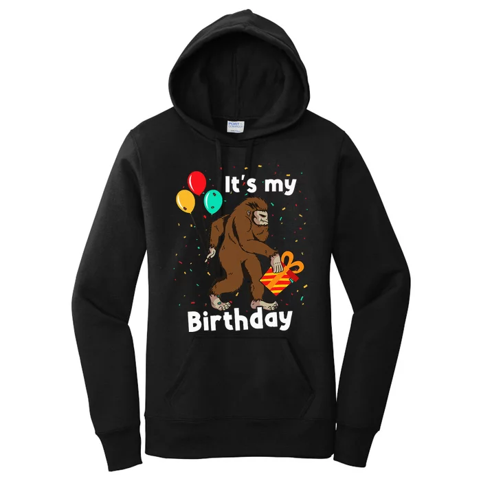 Bigfoot Party Supplies ItS My Birthday Sasquatch Crew Women's Pullover Hoodie