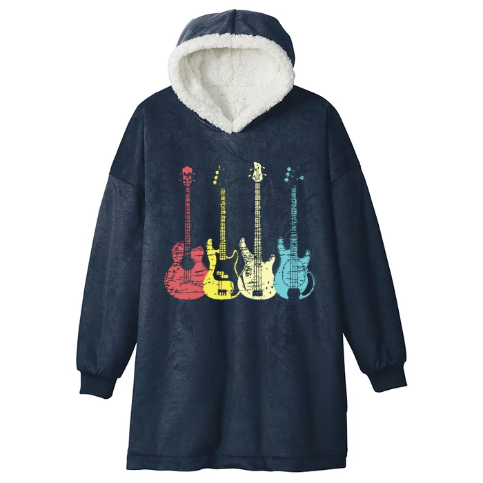 Bass Player Shirts Men Gift For Bass Guitar Player Bassist Hooded Wearable Blanket