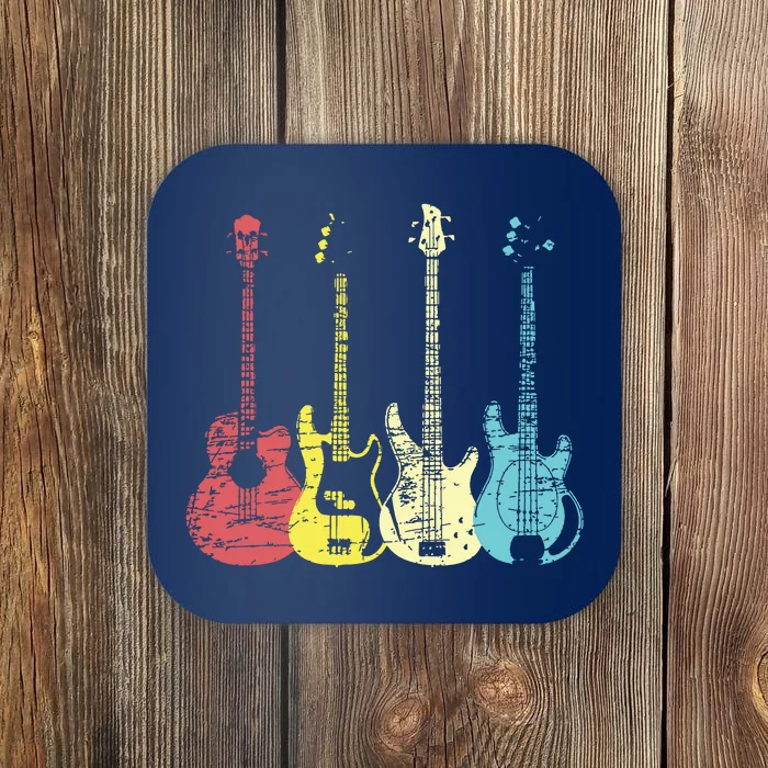 Bass Player Shirts Men Gift For Bass Guitar Player Bassist Coaster