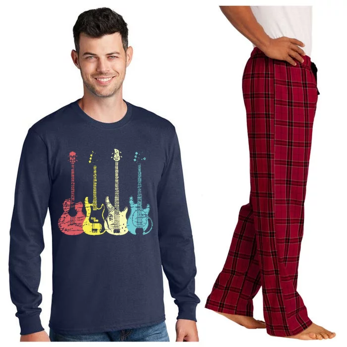 Bass Player Shirts Men Gift For Bass Guitar Player Bassist Long Sleeve Pajama Set