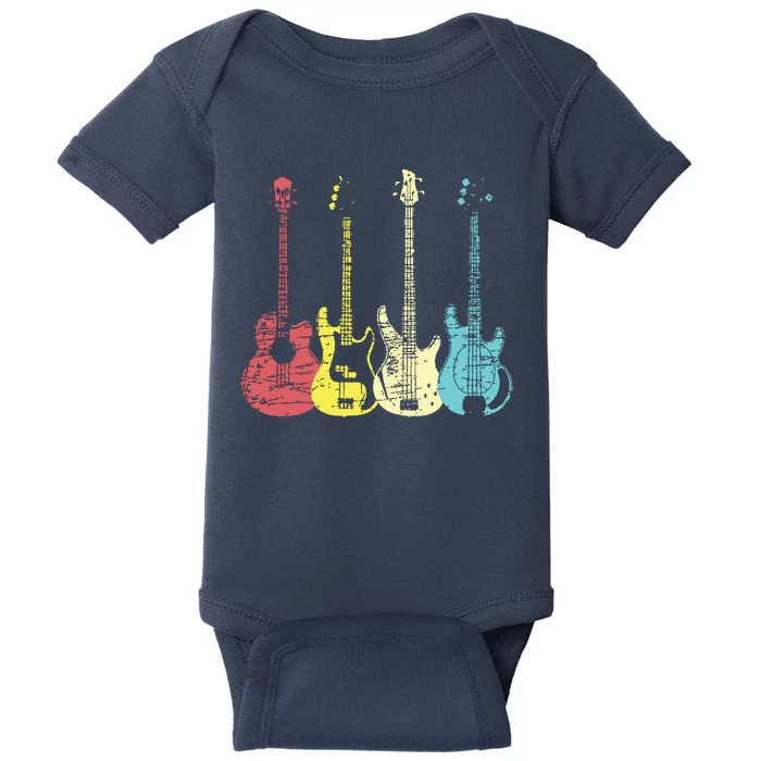 Bass Player Shirts Men Gift For Bass Guitar Player Bassist Baby Bodysuit