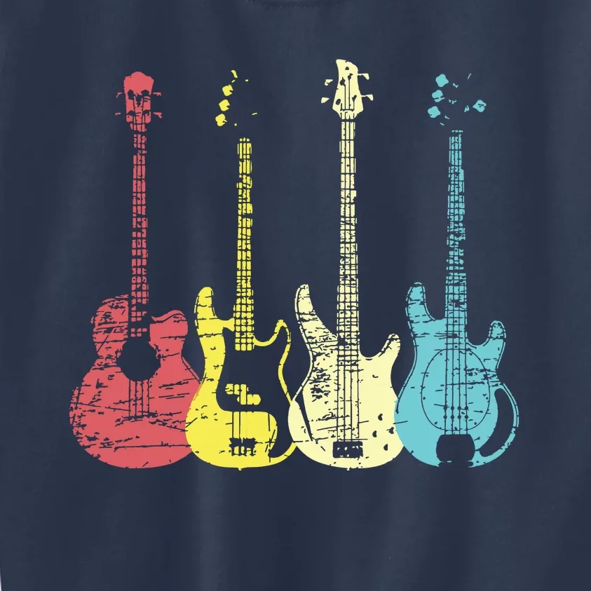 Bass Player Shirts Men Gift For Bass Guitar Player Bassist Kids Sweatshirt