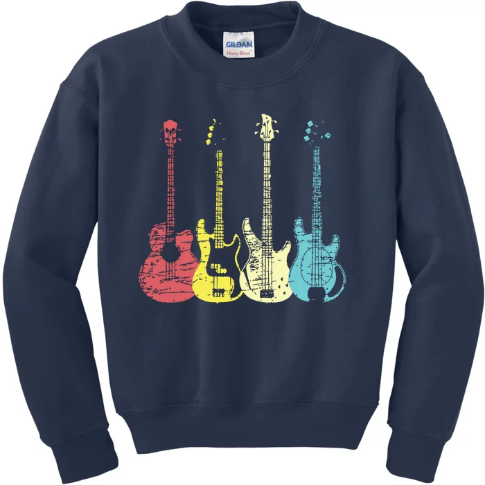 Bass Player Shirts Men Gift For Bass Guitar Player Bassist Kids Sweatshirt