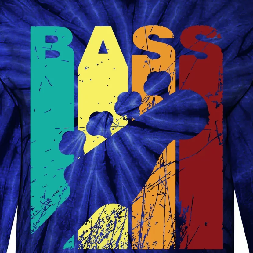 Bass Player Shirts Men Gift For Bass Guitar Player Bassist Tie-Dye Long Sleeve Shirt