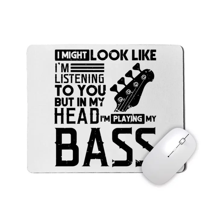 Bass Player Shirts Men Gift For Bass Guitar Player Bassist Mousepad