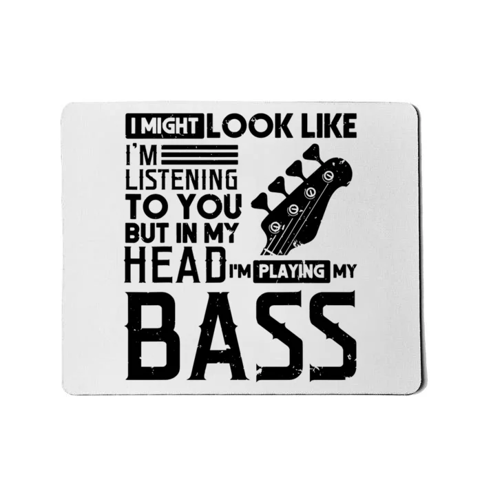 Bass Player Shirts Men Gift For Bass Guitar Player Bassist Mousepad