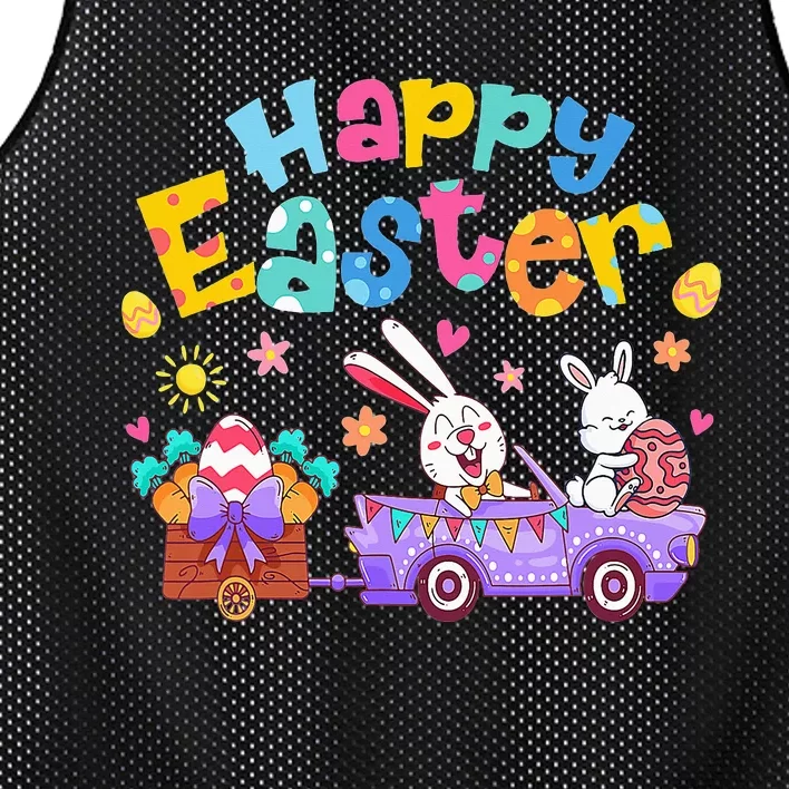 Bunny Pastel Spring Hunt Eggs Rabbit Easter Day Mesh Reversible Basketball Jersey Tank