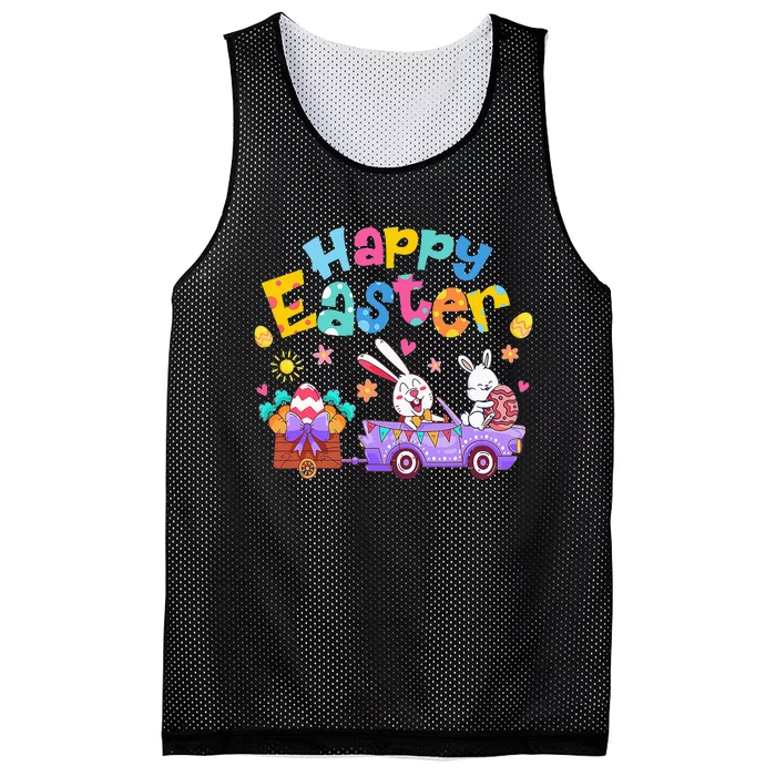 Bunny Pastel Spring Hunt Eggs Rabbit Easter Day Mesh Reversible Basketball Jersey Tank