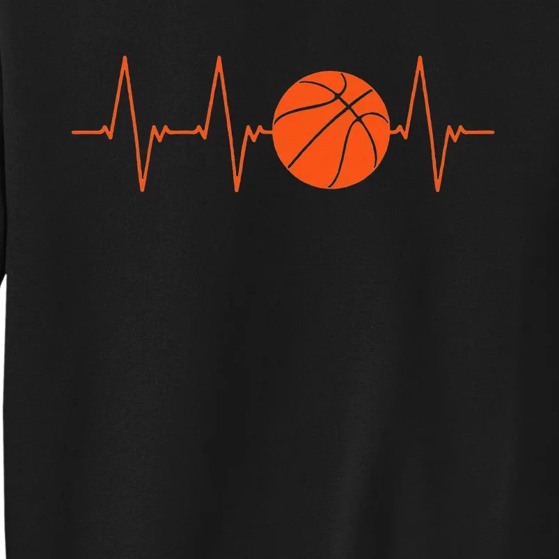 Basketball Player Streetball Sport Game Heartbeat Tall Sweatshirt