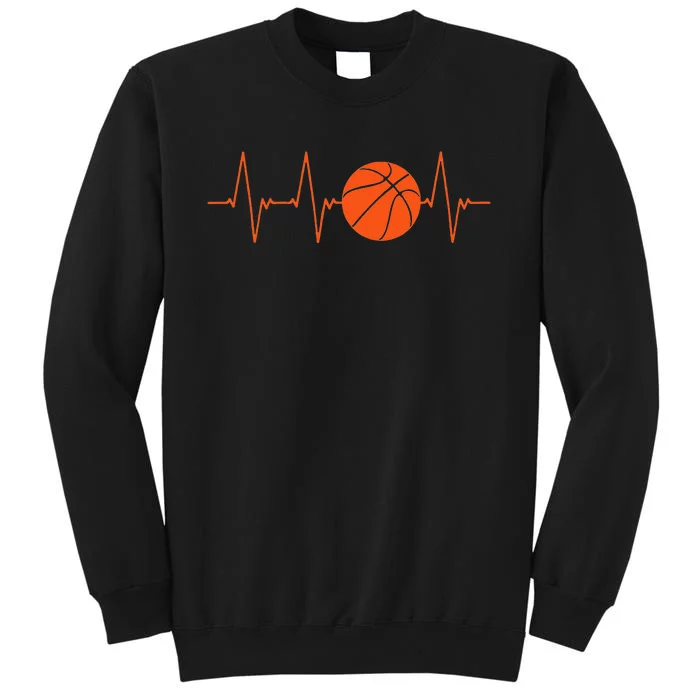 Basketball Player Streetball Sport Game Heartbeat Tall Sweatshirt