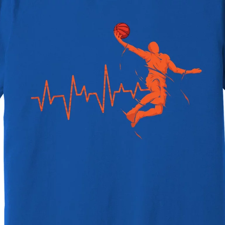 Basketball Player Streetball Sport Game Heartbeat Player Cute Gift Premium T-Shirt