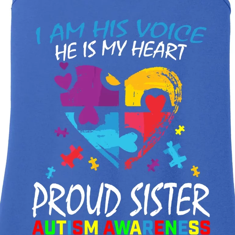 Blue Proud Sister Autism Awareness Brother Cute Gift Ladies Essential Tank