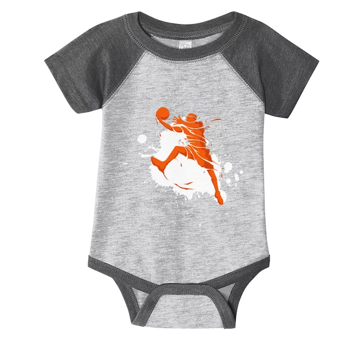 Basketball Player Slam Dunk Splash Infant Baby Jersey Bodysuit