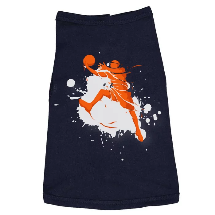 Basketball Player Slam Dunk Splash Doggie Tank