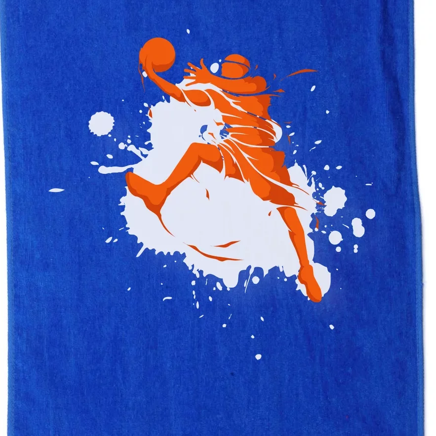 Basketball Player Slam Dunk Splash Platinum Collection Golf Towel