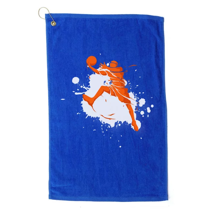 Basketball Player Slam Dunk Splash Platinum Collection Golf Towel