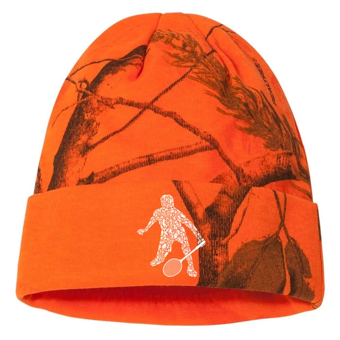 Badminton Player Shuttlecock Dad Badminton Great Gift Kati - 12in Camo Beanie