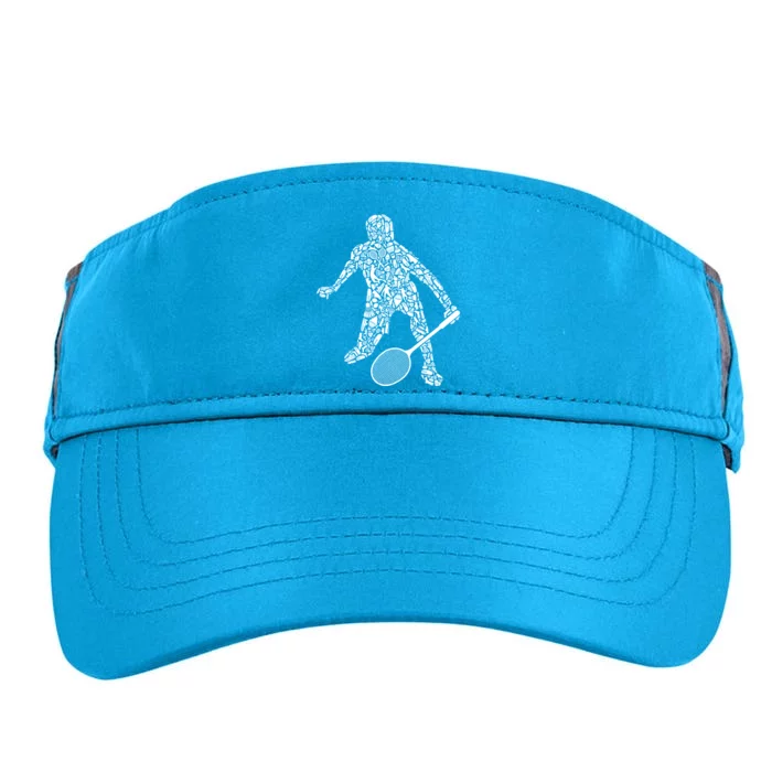 Badminton Player Shuttlecock Dad Badminton Great Gift Adult Drive Performance Visor