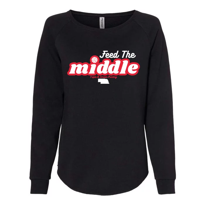 Bbb Printing Store Feed The Middle Womens California Wash Sweatshirt