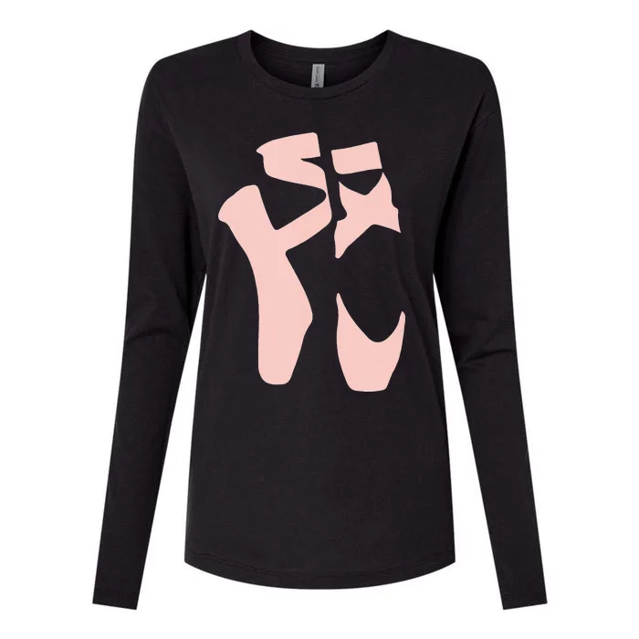 Ballet Pointe Shoes Point Ballerina Women Girl Womens Cotton Relaxed Long Sleeve T-Shirt