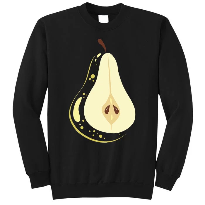 Big Pear Sliced Costume Cute Easy Fruits Halloween Gift Tall Sweatshirt