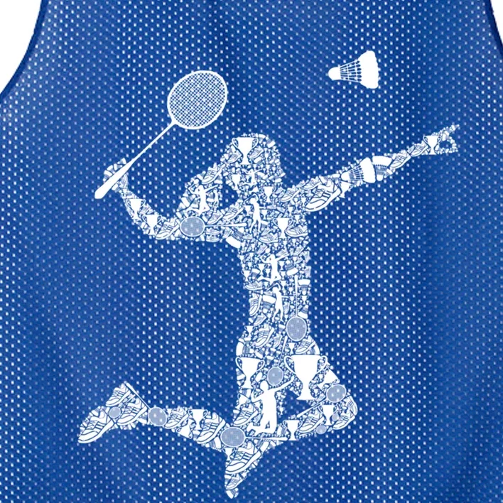 Badminton Player Shuttlecock Gift Mesh Reversible Basketball Jersey Tank