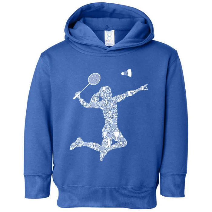 Badminton Player Shuttlecock Gift Toddler Hoodie