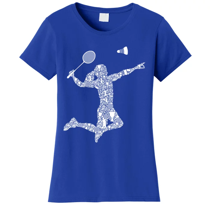 Badminton Player Shuttlecock Gift Women's T-Shirt