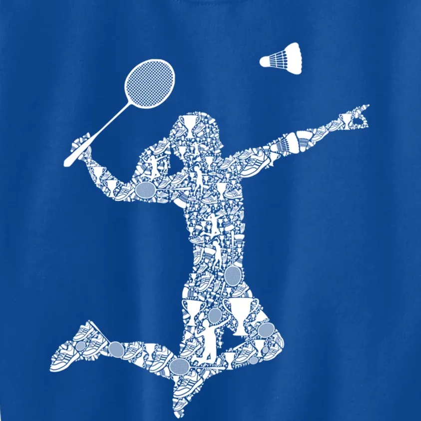 Badminton Player Shuttlecock Gift Kids Sweatshirt