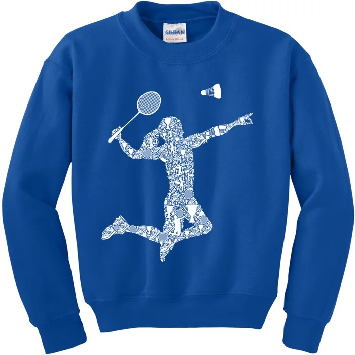 Badminton Player Shuttlecock Gift Kids Sweatshirt