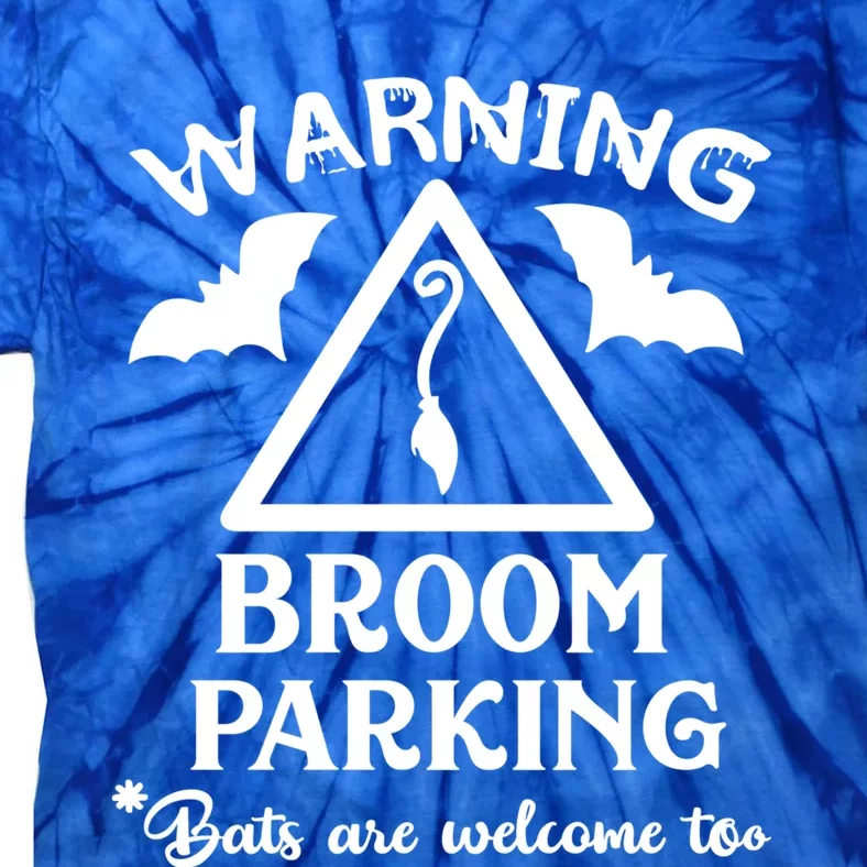 Broom Parking Scary Spooky Funny Gift Tie-Dye T-Shirt