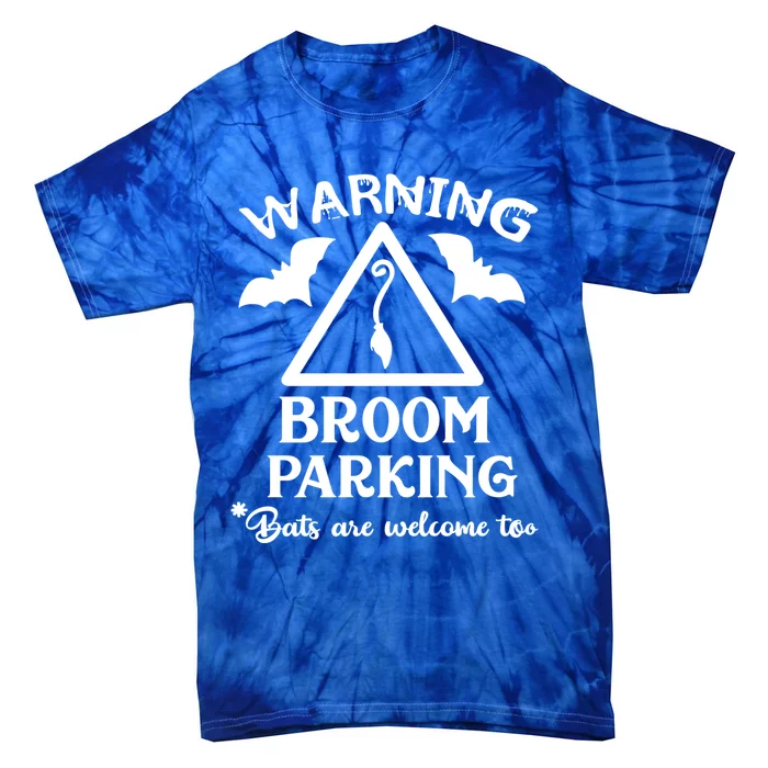 Broom Parking Scary Spooky Funny Gift Tie-Dye T-Shirt