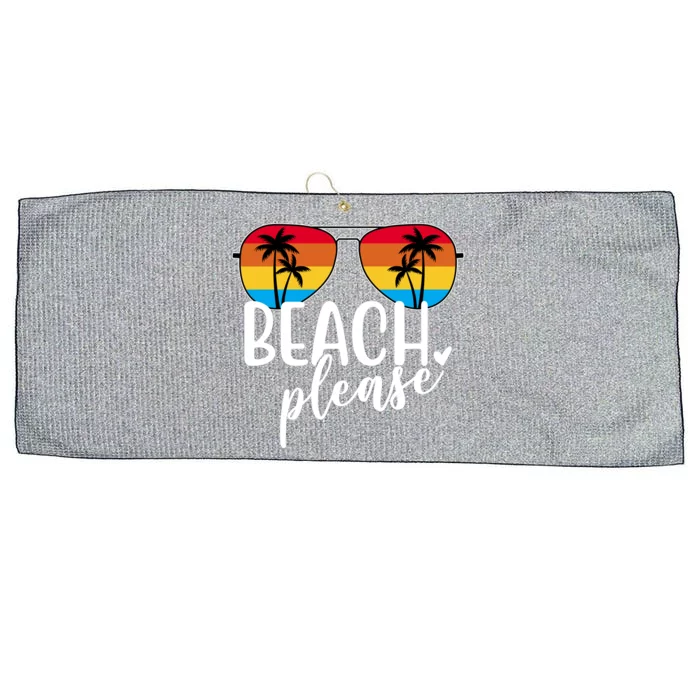 Beach Please Summer Sunset Large Microfiber Waffle Golf Towel