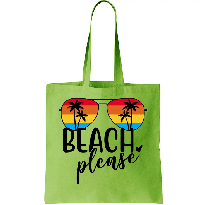 Beach Please Summer Sunset Tote Bag