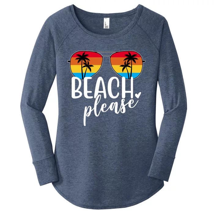 Beach Please Summer Sunset Women's Perfect Tri Tunic Long Sleeve Shirt