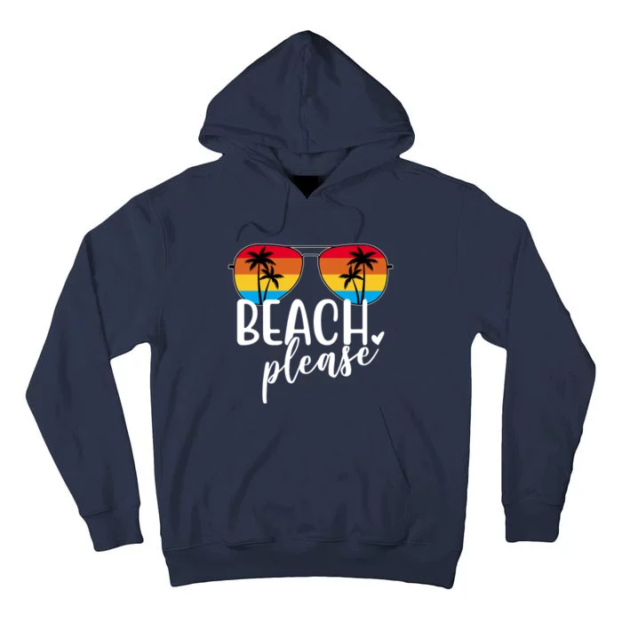 Beach Please Summer Sunset Tall Hoodie